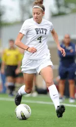 Ashley Cuba assisted on Pitt's goal in the first half when she sped downfield and crossed the ball.