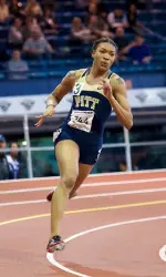 Jonnique Lawrence placed second in the 200 meter dash at PSU on Saturday