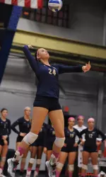 Monica Wignot ranks third in the ACC in service aces.