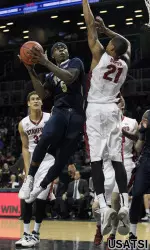 Durand Johnson drives to the basket.
