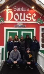 Track and Field visits Santa's House