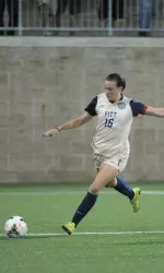 Senior co-captain Jackie Poucel anchored Pitt's defense.