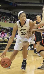 Freshman Stasha Carey had nine points and 11 rebounds against Princeton