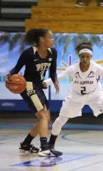 Aysia Bugg was a perfect 5-of-5 from long range against Old Dominion