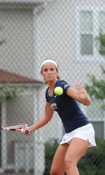 Katherine Castro won both of her singles matches on court six today