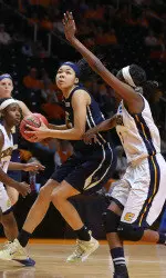Stasha Carey tallied her seventh double-double of the season