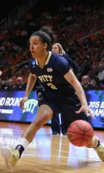 Brianna Kiesel finished her career at Pitt ranked fifth all-time in points (1,938) and assists (433)