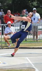 Wells set a new school record with a 62.67m in the hammer throw