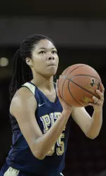 Stasha Carey leads the ACC in rebounding during league action at 8.4 per game.