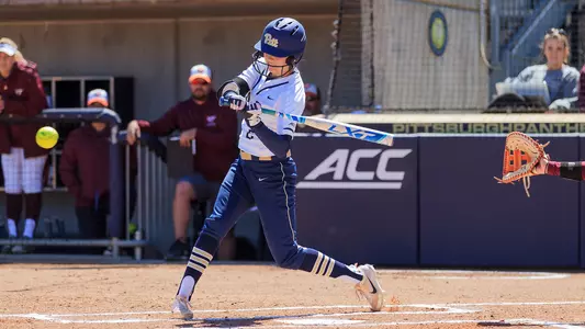 Pittsburgh, PA - April 8, 2017: The Pitt Panthers softball team defeats the Virginia Tech Hokies, 11-5, in the first game of an ACC doubleheader at Vartabedian Field in Pittsburgh. - Credit: Jeffrey Gamza/Pitt Athletics
