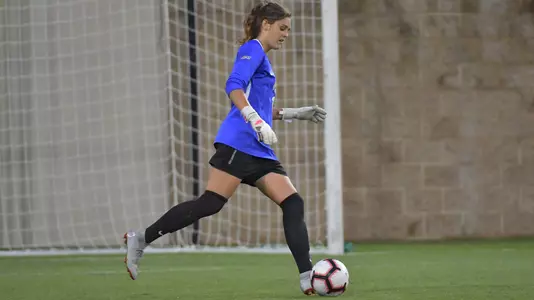 PITTSBURGH, PA, Sept 6: The Pitt women's soccer team hosts Duquesne at the Petersen Sports Complex on September 6, 2018. Photographer: Pete Madia/Pitt Athletics
