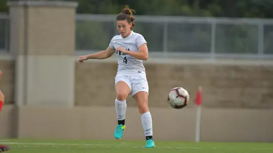 PITTSBURGH, PA, Sept 6: The Pitt women's soccer team hosts Duquesne at the Petersen Sports Complex on September 6, 2018. Photographer: Pete Madia/Pitt Athletics