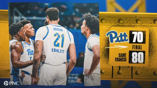 Pitt-Saint Francis Final Score Graphic