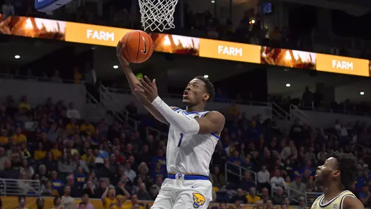 Xavier Johnson converting a layup vs. Georgia Tech.