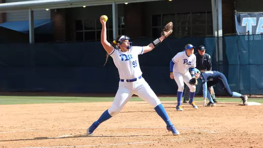 Becca Miller pitching at North Carolina.