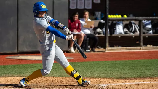 Hunter Levesque batting vs. UMass.