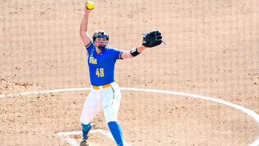 Becca Miller pitching at Clemson