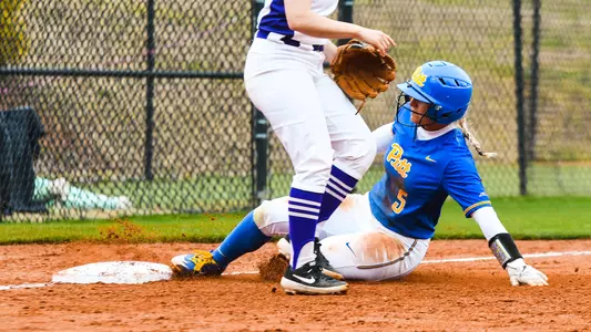 Hunter Levesque sliding into third at Furman
