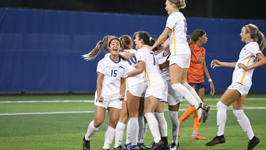 Soccer group celebration