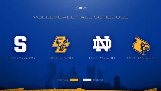 Pitt Volleyball 2020 Fall Schedule