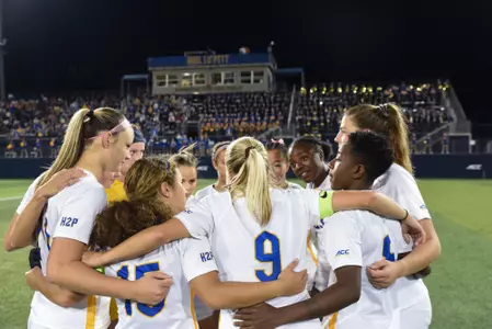Pitt Women's soccer team at Ambrose Urbanic Field
