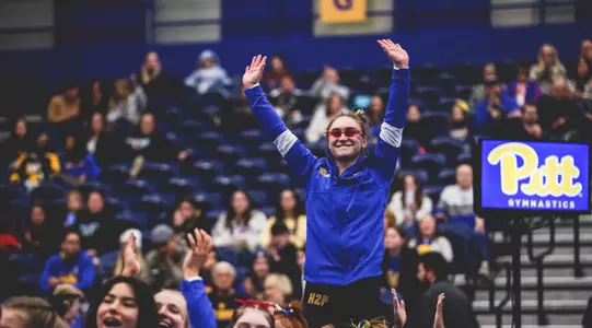 Reyna Garvey at Pitt Gymnastics home meet