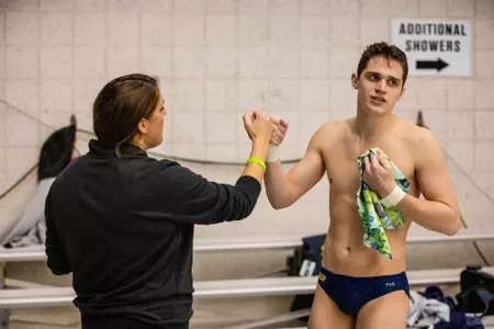 February 16, 2023: during day three of the ACC Swimming and Diving Championships at Greensboro Aquatic Center in Greensboro, NC. (Scott Kinser/CSM)
