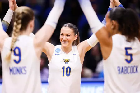 Rachel Fairbanks celebration against Coppin State