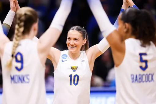 Rachel Fairbanks celebration against Coppin State