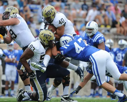 DURHAM, NC - SEPTEMBER 21: The Pitt Panthers take on the Duke Blue Devils in NCAA Div. 1 Football at Wallace Wade Stadium on September 21, 2013 in Durham, North Carolina. (Pete Madia / www.petemadia.com)