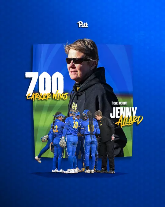 A graphic celebrating 700 wins for coach allard