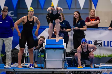 Women's 400 Medley Relay at Day Four of ACC Champs