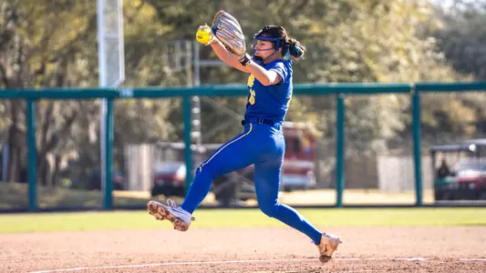 Action shot of Adriana Romano