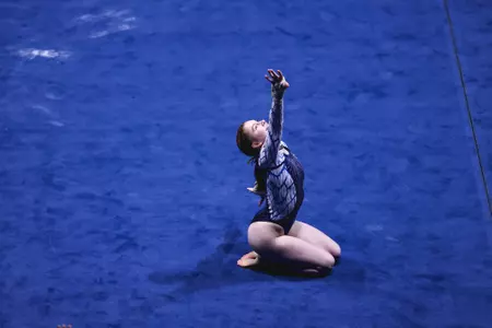 Kennedy Duke at WVU Coliseum for WVU Quad Meet
