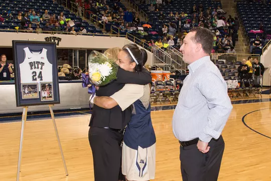 PITTSBURGH, PA- The Pitt women's basketball team (18-10, 8-7 ACC) take on the Clemson Tigers (9-19, 1-14 ACC) on Sunday, March 1, 2015 at The Petersen Events Center. Today's game is Senior Day as well as Girl Scout Day.