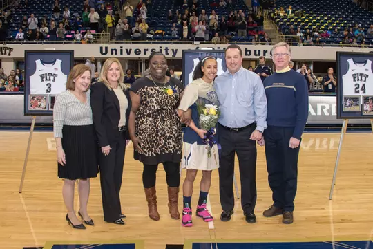PITTSBURGH, PA- The Pitt women's basketball team (18-10, 8-7 ACC) take on the Clemson Tigers (9-19, 1-14 ACC) on Sunday, March 1, 2015 at The Petersen Events Center. Today's game is Senior Day as well as Girl Scout Day.