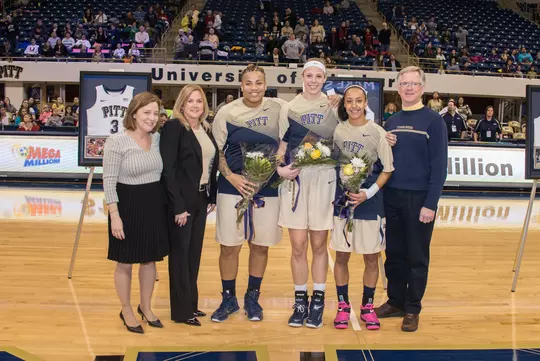 PITTSBURGH, PA- The Pitt women's basketball team (18-10, 8-7 ACC) take on the Clemson Tigers (9-19, 1-14 ACC) on Sunday, March 1, 2015 at The Petersen Events Center. Today's game is Senior Day as well as Girl Scout Day.