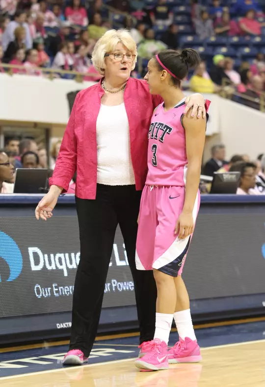 February 23, 2013; Pittsburgh, PA, USA; during the "Pink the Pete" event at the Petersen Events Center. Mandatory Credit: Charles LeClaire-USA TODAY Sports