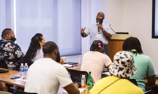 Polite presenting to a room of men