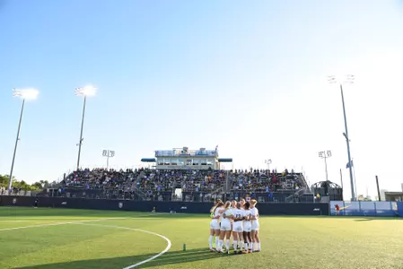 Team photo of Women's Soccer at Ambrose Urbanic Field