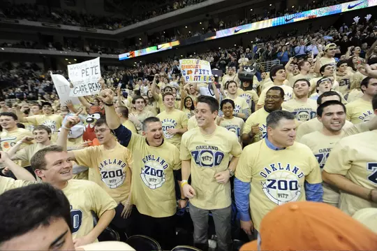 A photo of the Oakland Zoo student section from 2011