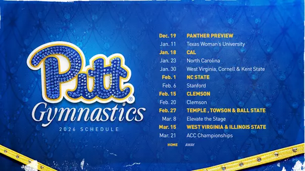 2026 Pitt Gymnastics Updated Schedule