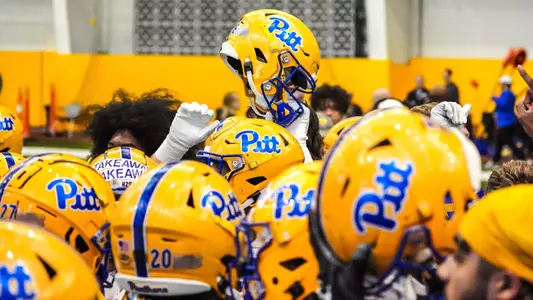 Pitt Football Helmets at Practice