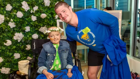 Eli Holstein at UPMC Children's - Bald is Brave Event