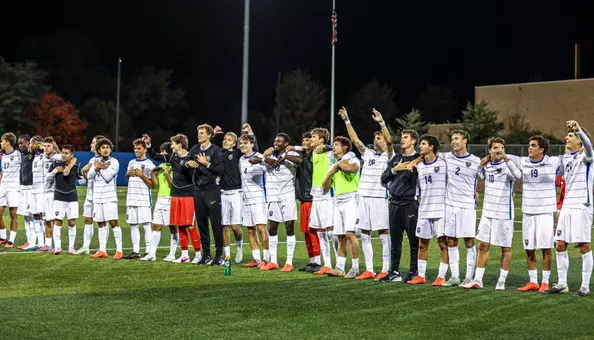 Men's Soccer Team Celebration