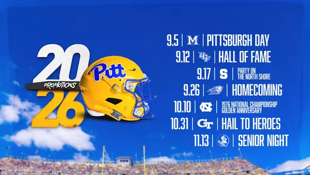 Pitt Football 2026 Promotional Schedule
