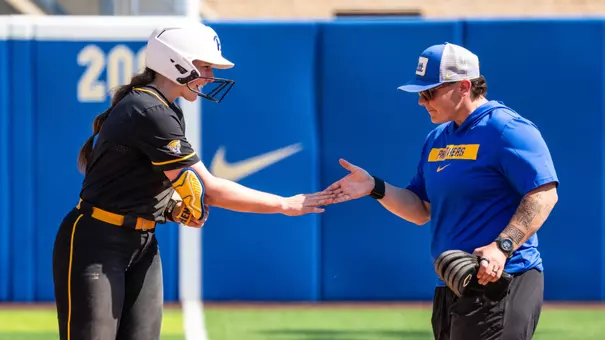 Action Shot of Calle and Coach G