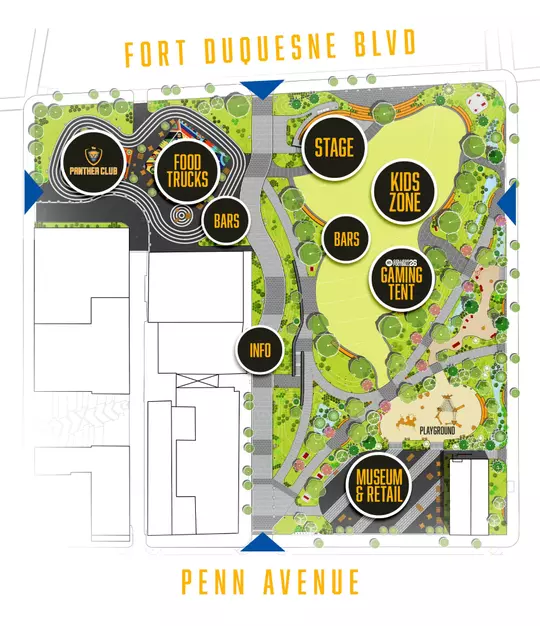 Pitt Block Party Site Map
