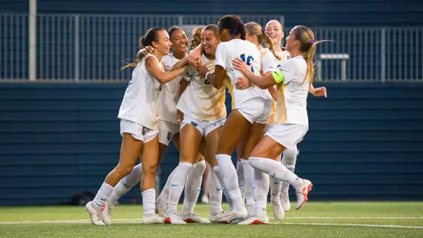 Women's Soccer Goal Celebration vs Liberty