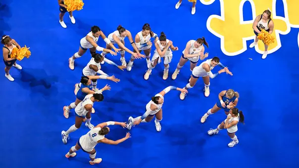 Volleyball Team From Above